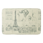  Retro Paris Circus Eiffel Tower Designer Badmat (Voorkant)