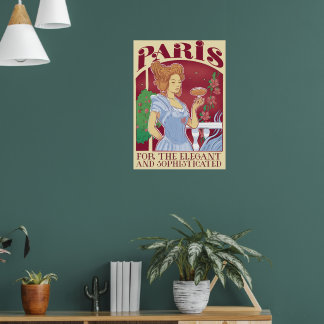 Retro Paris Frankrijk Reizen Poster Print