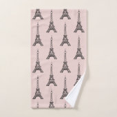 Retro Paris Tour Eiffel Serviettes de bain Set Cad (Serviette à main)