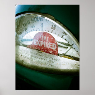 Retro Parkeermeter 02 Poster