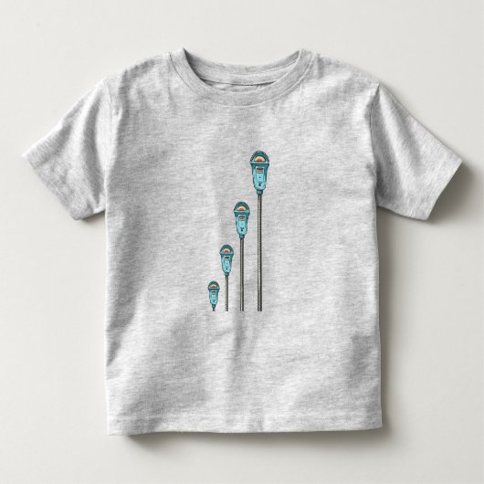Retro parkeermeter kinder shirts (Voorkant)