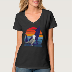 Retro Parrot I Howling Wolf I Screaming Gray Cocka T-shirt