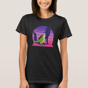 Retro Parrot I Howling Wolf I Screaming Green Monk T-shirt
