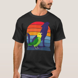 Retro Parrot I Howling Wolf I Screaming Yellow hea T-shirt