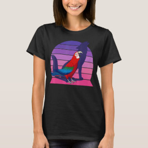 Retro Parrot I Howling Wolf I Screening Green wing T-shirt