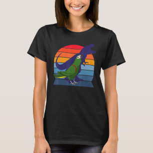 Retro Parrot I Tyrannosaurus Rex I Hahn's Macaw T-shirt