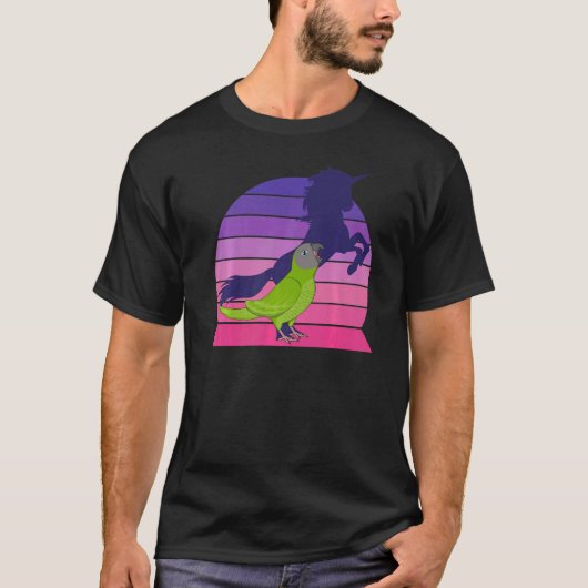 Retro Parrot I Unicorn I die Dusky-head Co. T-shirt (Voorkant)