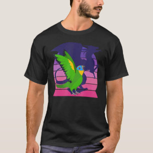 Retro Parrot I Winged Dragon I Oranje winged Amazo T-shirt