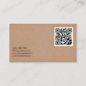 Retro Party Deejay DJ Vinyl Record QR Code Visitekaartje (Achterkant)