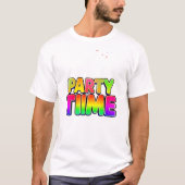 Retro Party Time Fun Confetti Icon T-shirt (Voorkant)