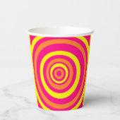 Retro Party-ups met opgerold Oranje en geel Papieren Bekers (Achterkant)