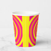 Retro Party-ups met opgerold Oranje en geel Papieren Bekers (Rechts)