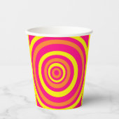 Retro Party-ups met opgerold Oranje en geel Papieren Bekers (Voorkant)