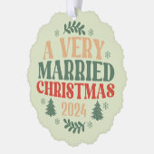 retro pasgetrouwde ornamenten eerste getrouwd kers (Links)