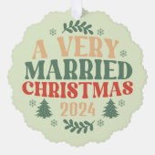 retro pasgetrouwde ornamenten eerste getrouwd kers (Voorkant)