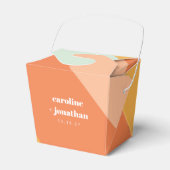 Retro pasta Geometrische kunst Aangepaste bruiloft Bedankdoosjes (Voorkant Zijde)