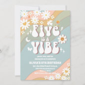 Retro Pastel 5th Birthday Invitation (Devant)