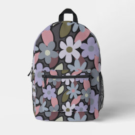 Retro Pastel Bloem Motief Esthetische Rugzak