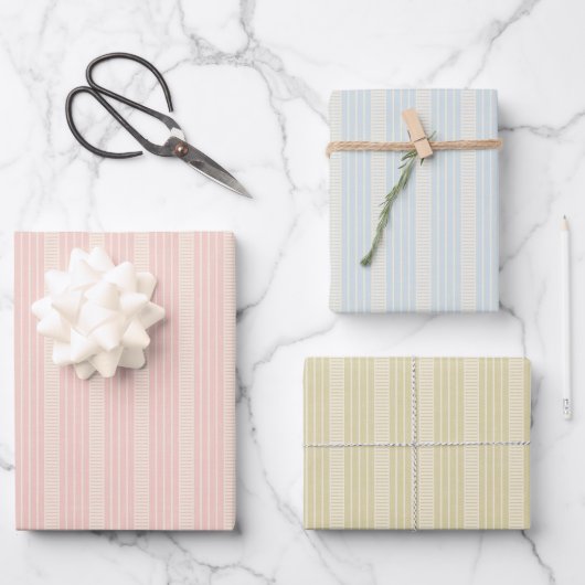 Retro pastel boho wrapping paper for Christmas (Voorkant)
