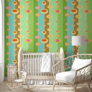 Retro pastel brights 70s behang