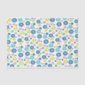 Retro Pastel Buttonnen voor Baby Tissuepapier (Voorkant)