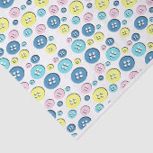 Retro Pastel Buttonnen voor Baby Tissuepapier (Detail)