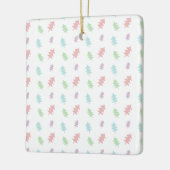 Retro Pastel Dennengehakt Kerst Ornament (Links)