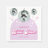 Retro Pastel Disco Groove Bruidsfeestje Servet (Voorkant)