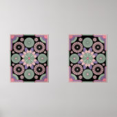 Retro Pastel Floral Mandala Symmetry (Recto)