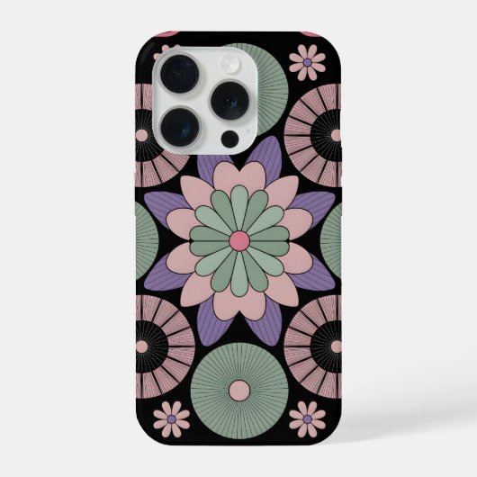 Retro Pastel Floral Mandala Symmetry (Verso)