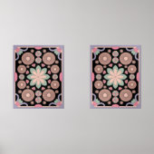 Retro Pastel Floral Mandala Symmetry (Recto)