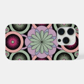 Retro Pastel Floral Mandala Symmetry iPhone Hoesje (Achterkant horizontaal)
