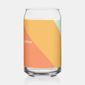 Retro Pastel Geometric Art Aangepast huwelijk Blikvorm Glas (Links)