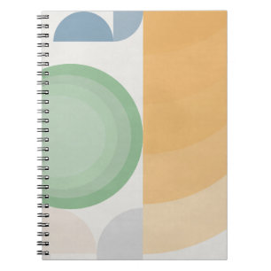 Retro pastel geometrische cirkel ontwerp notitieboek