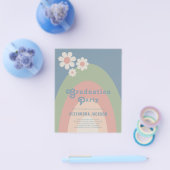 Retro Pastel Graduation Party Flyer (Enkel)