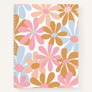 Retro Pastel Groovy Madeliefjes Bloem Patroon Notitieboek