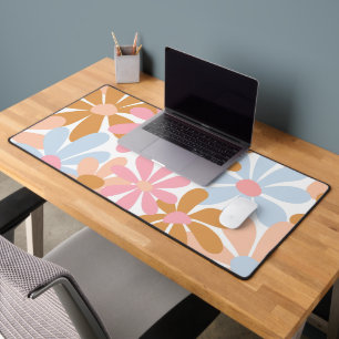Retro Pastel Groovy Madeliefjes Bloemmotief Bureaumat