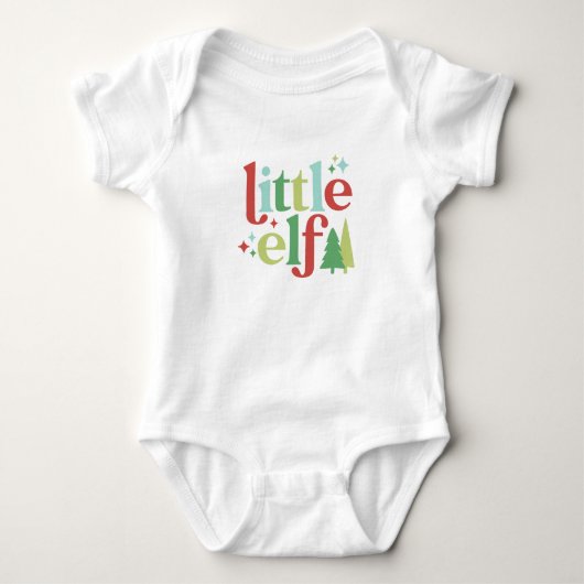 Retro Pastel Kerstmis | Kleine elf Romper (Voorkant)
