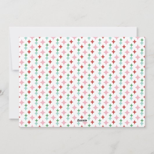 Retro Pastel Kerstmis | Oh kerstboom Feestdagenkaart (Achterkant)