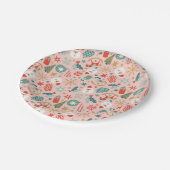 Retro Pastel Kerstmis Papieren Bordje (Gekanteld)