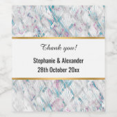 RETRO PASTEL MARBLE ABSTRACT DIAMOND WIJN ETIKET (Enkel label)