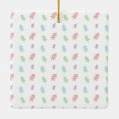 Retro Pastel Pine Tree Pattern Christmas Ornament (Achterkant)