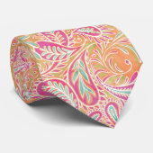 Retro Pastel Pink Paisley Pattern Stropdas (Opgerold)