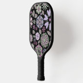 Retro Pastel Pink Purple Floral Seamless Pattern Pickleball Paddle (Links)