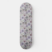 Retro Pastel Pink Purple Floral Seamless Pattern Skateboard (Voorkant)
