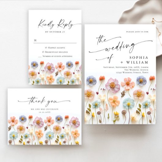 Retro Pastel Roze Bohemian Wildflower Bruiloft Bedankdoosjes