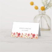 Retro Pastel Roze Boho Wildflower Bruiloft (Achterkant)