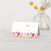 Retro Pastel Roze Boho Wildflower Bruiloft (Voorkant)