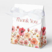 Retro Pastel Roze Boho Wildflower Vrijgezellenfees Bedankdoosjes (Voorkant Zijde)