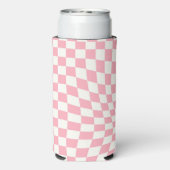 Retro pastel roze geruit geruit geruit (Seltzer Achterkant)